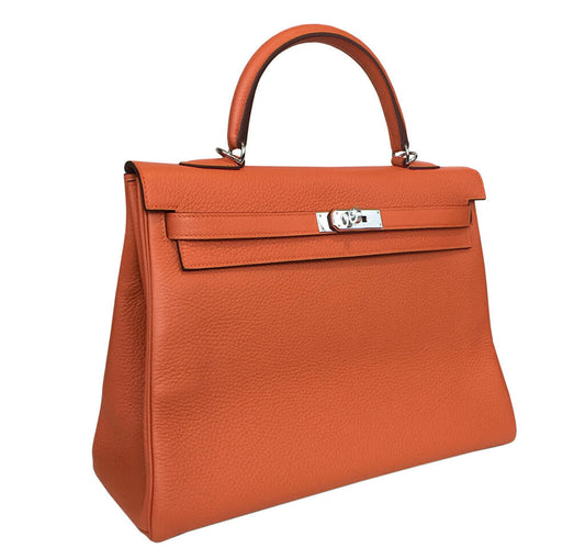 Hermès Orange Kelly Togo Bag 35cm
