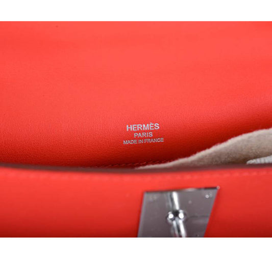 Hermès Kelly Cut Bag Capucine Swift