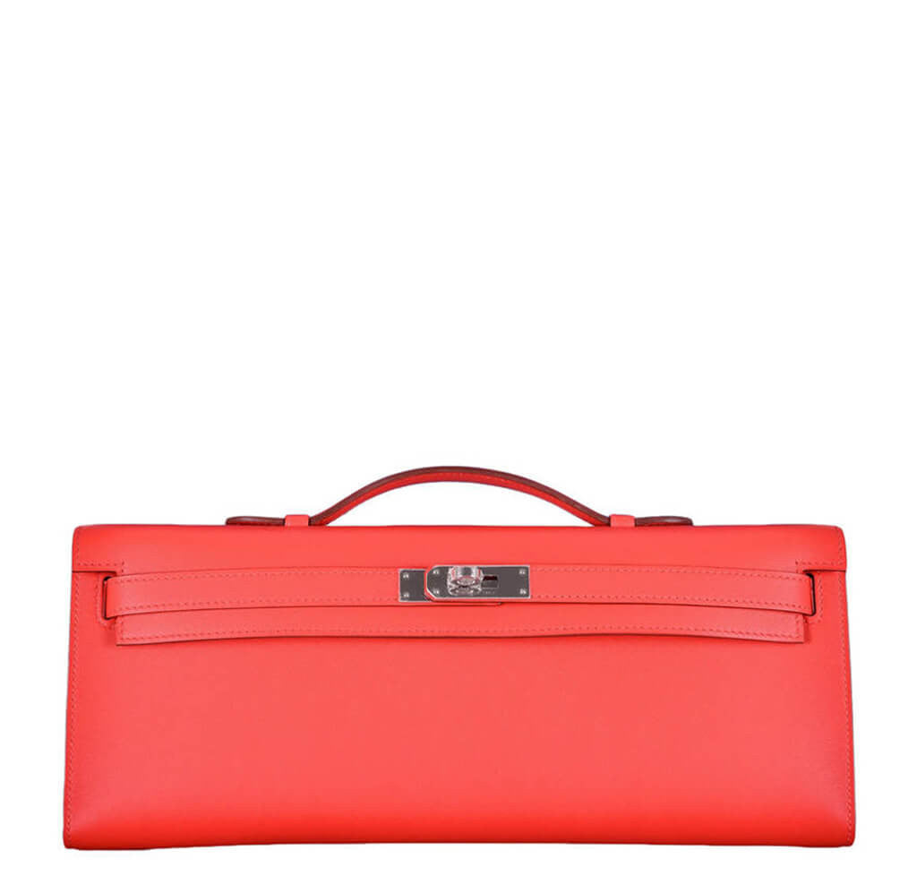 Hermès Kelly Cut Bag Capucine Swift