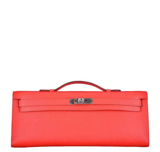 Hermès Kelly Cut Bag Capucine Swift