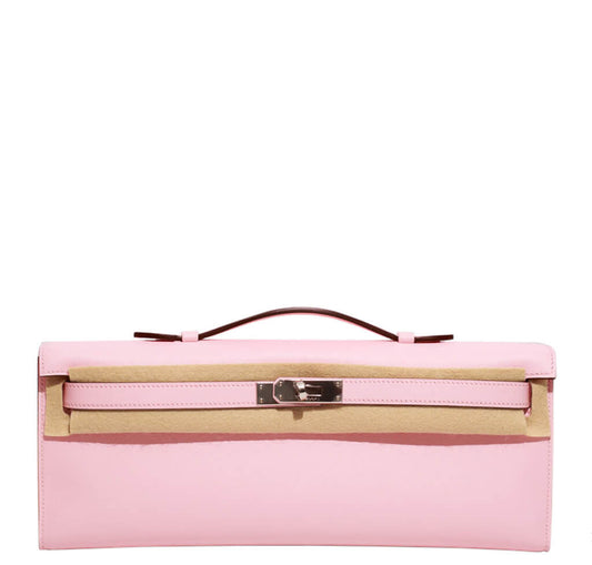 Hermès Kelly Cut Bag Rose Sakura Swift Leather