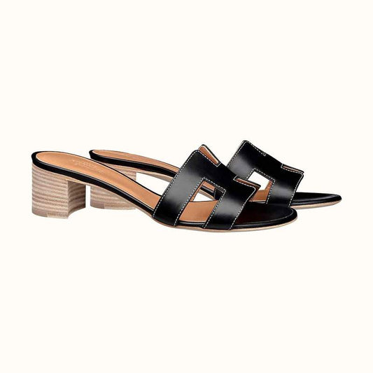 Hermes Black Noir Oasis Sandal