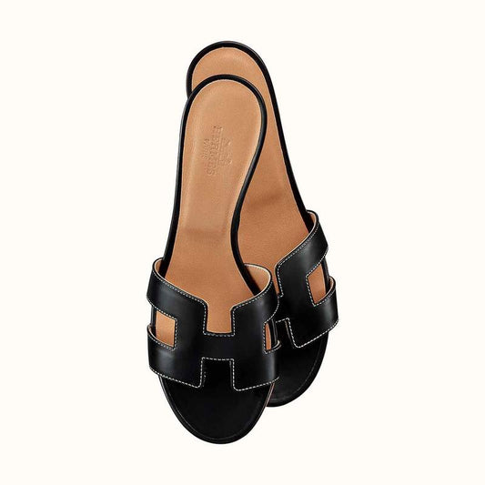 Hermes Black Noir Oasis Sandal