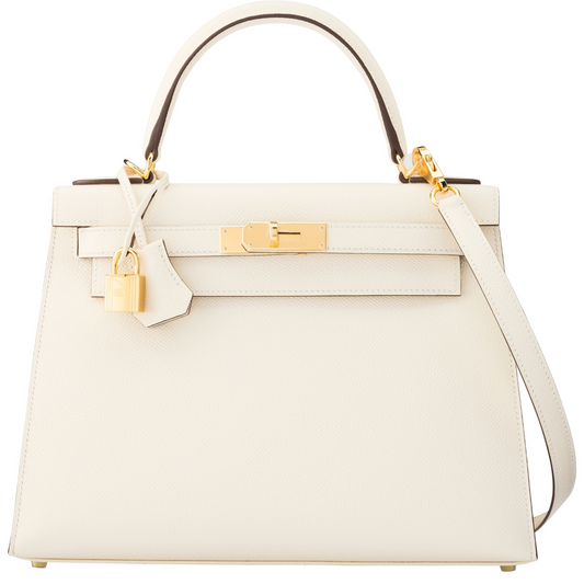 Hermès Kelly 28 Sellier Nata Epsom GHW