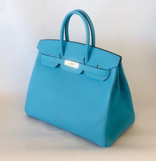 Hermès |Turquoise Birkin with Gold Hardware | 35