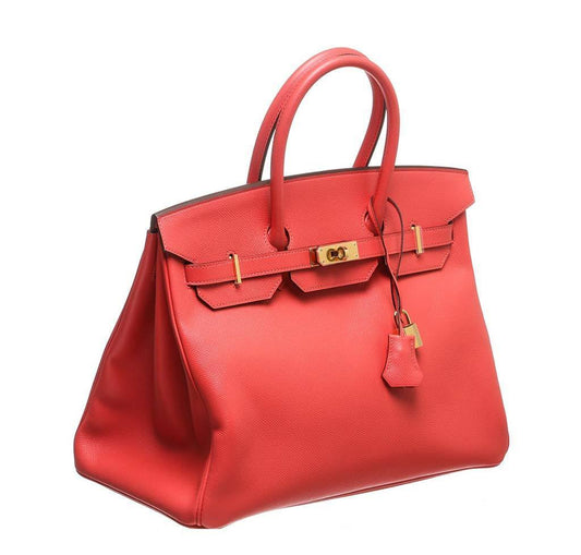 Hermès Birkin 35 Rouge Pivoine Bag GHW
