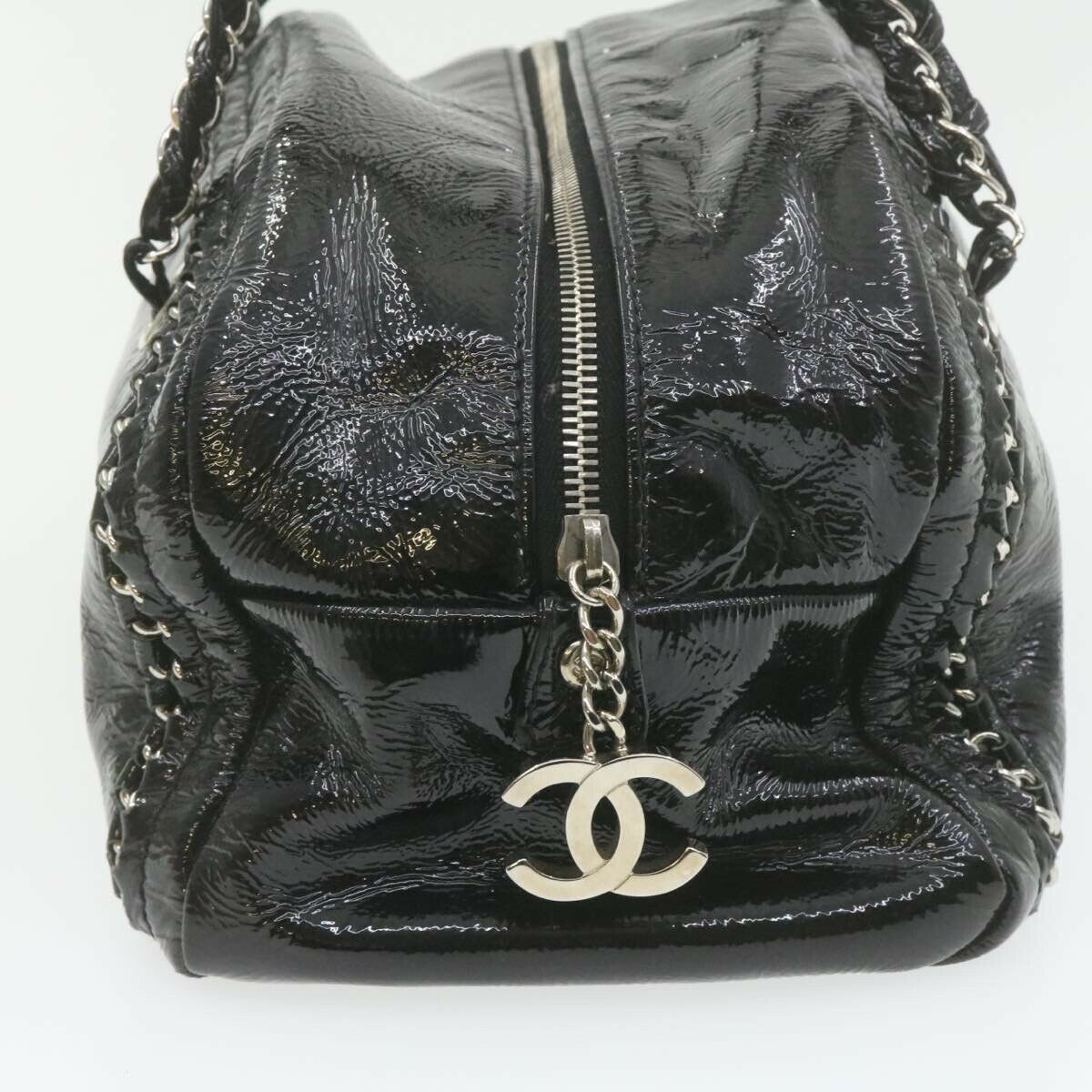 Chanel Cc Chain Hand Bag Enamel