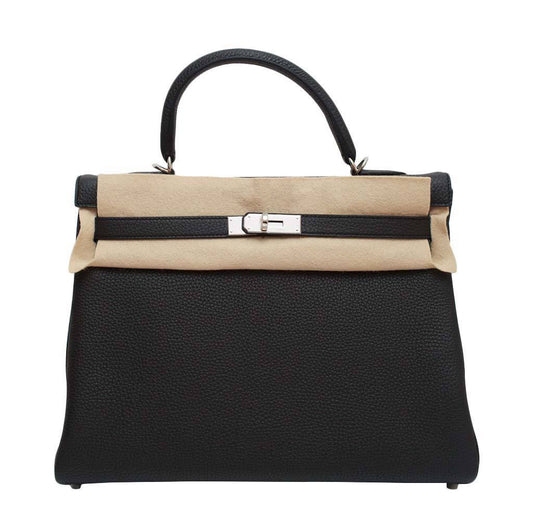 Hermès Retourne Kelly 35 Black Plomb Bag