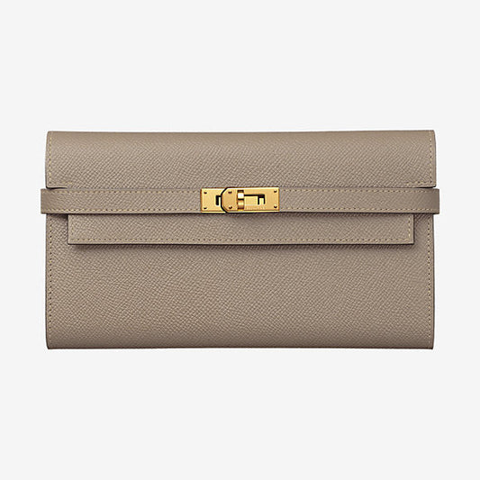 Hermes Etoupe Long Kelly Classic Wallet